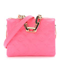 Louis Vuitton Calfskin Embossed Monogram Coussin BB Rose Fluo