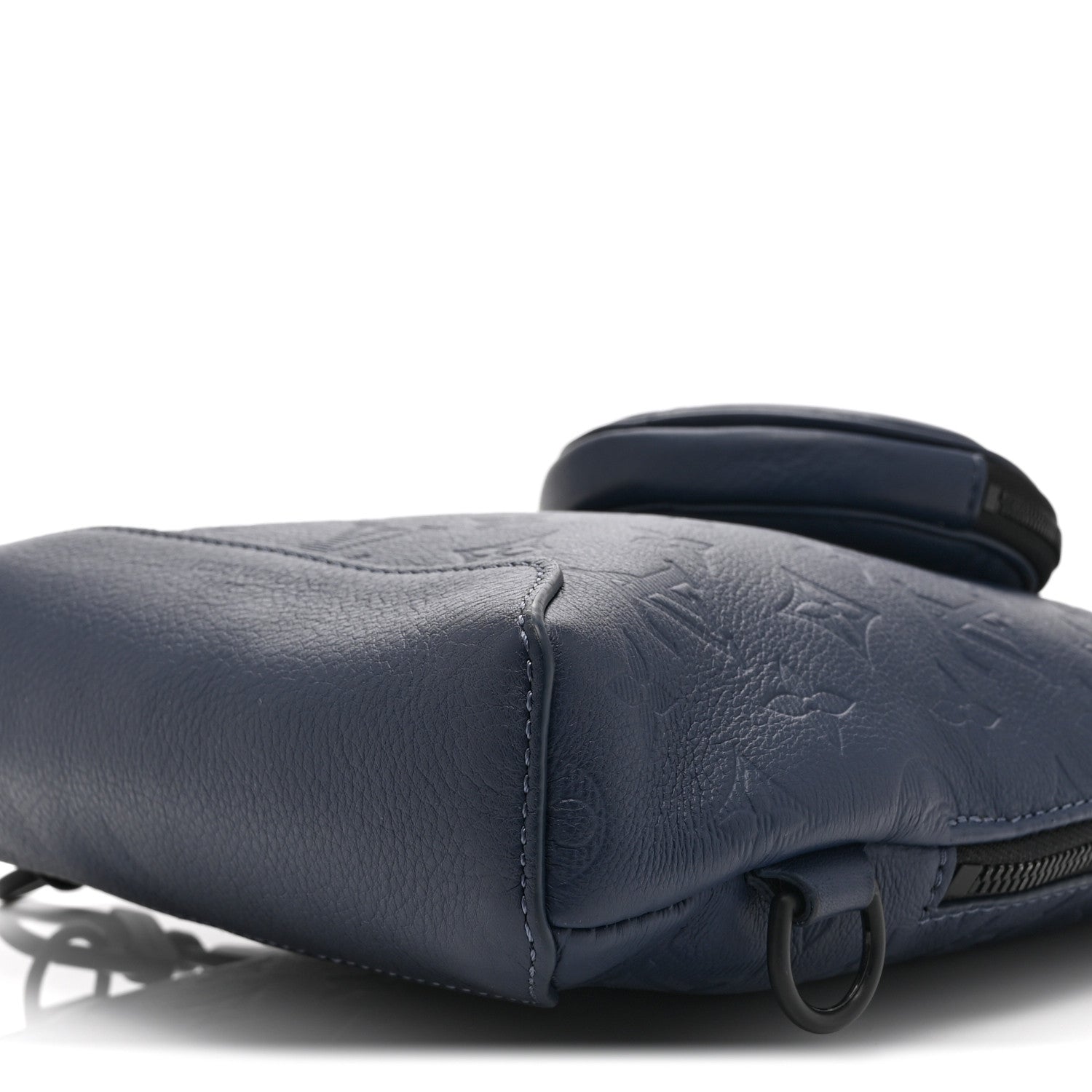 Louis Vuitton Calfskin Shadow Monogram Duo Slingbag Navy