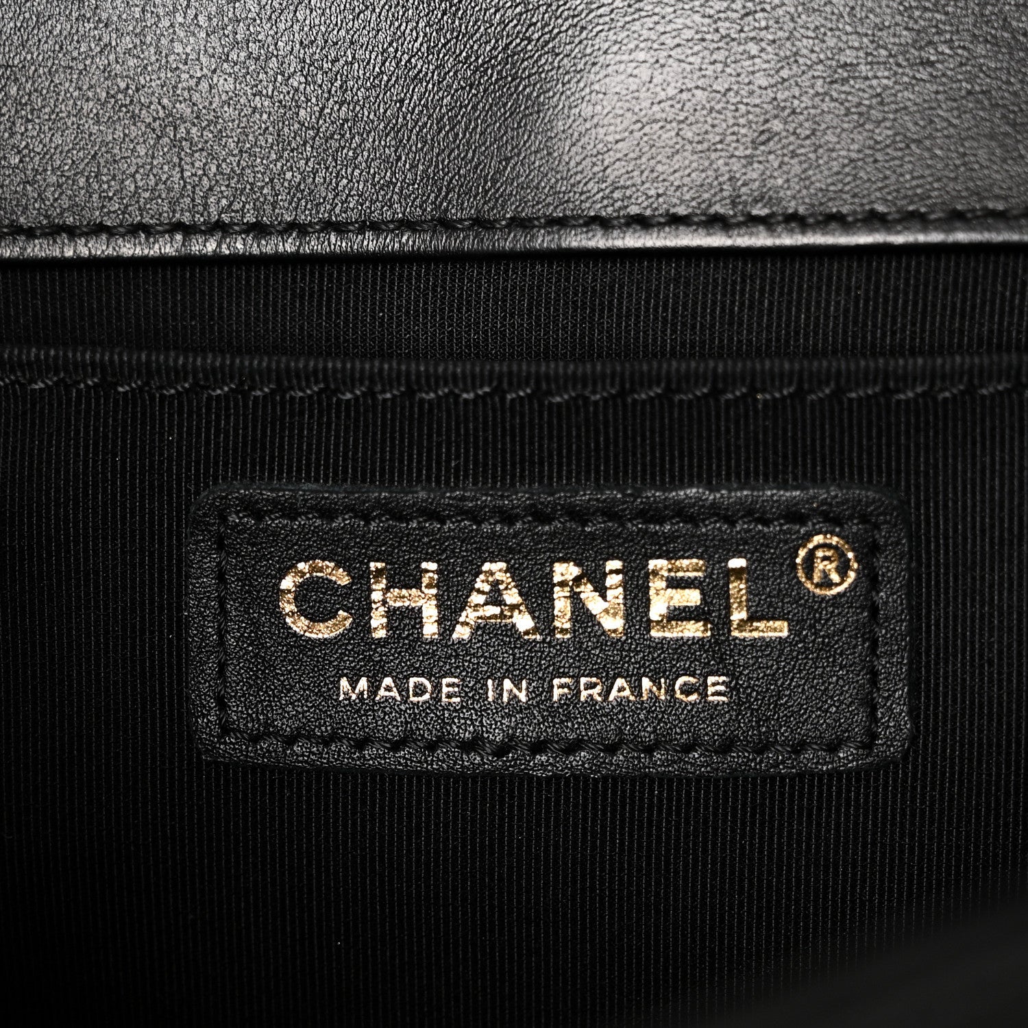 Chanel Lambskin Chevron Quilted Medium Boy Flap Black