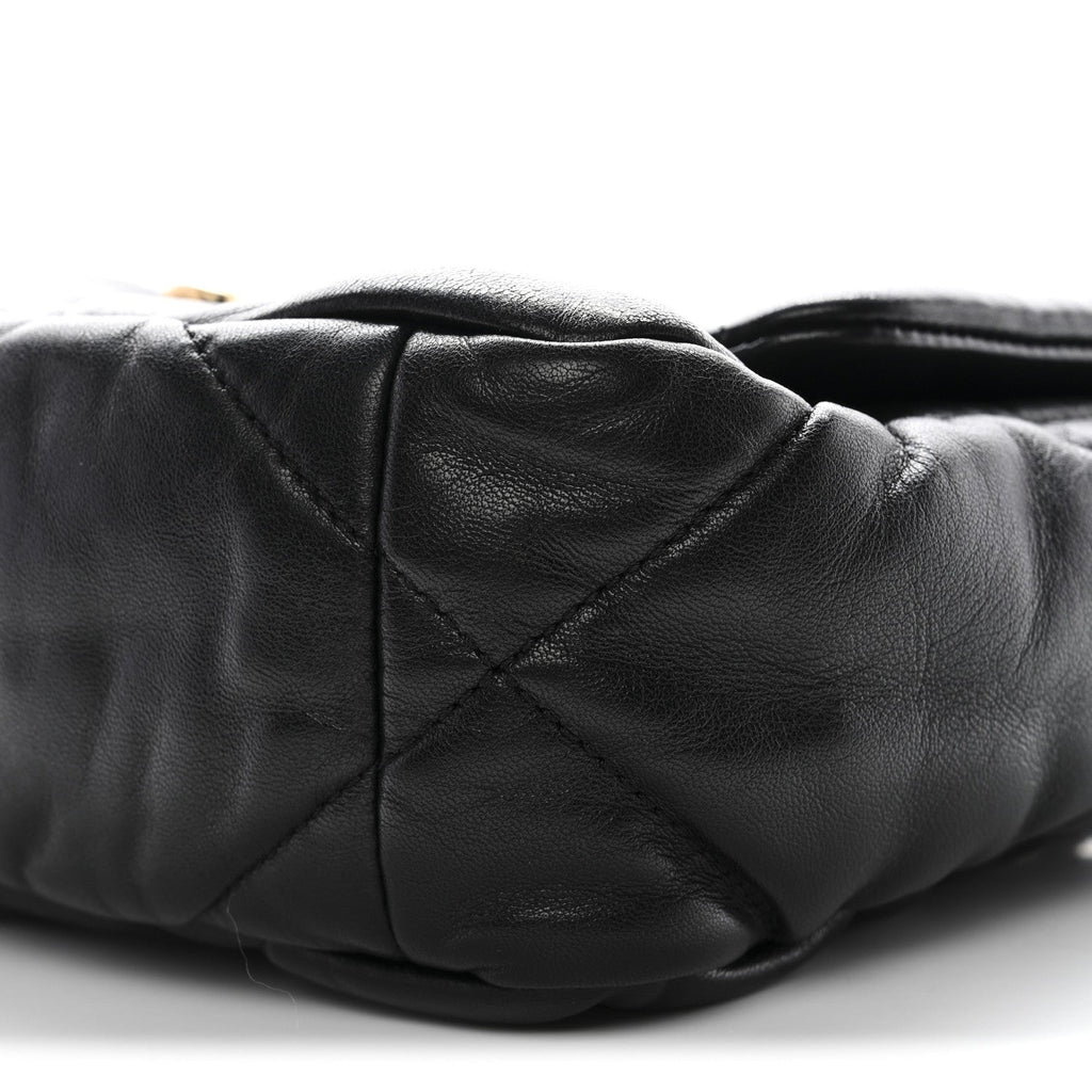 Chanel Lambskin Quilted Medium Chanel 19 Flap Black