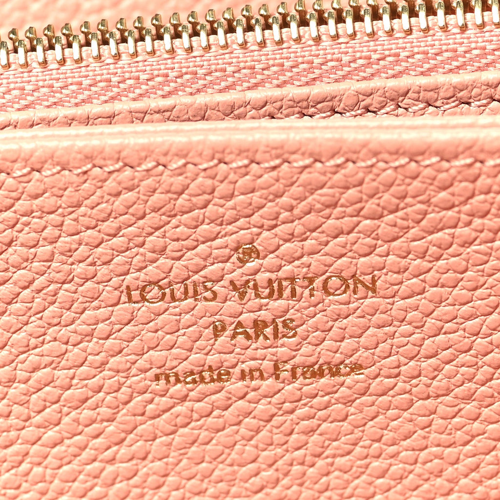 Louis Vuitton Empreinte Monogram Giant Zippy Wallet Rose Trianon Creme