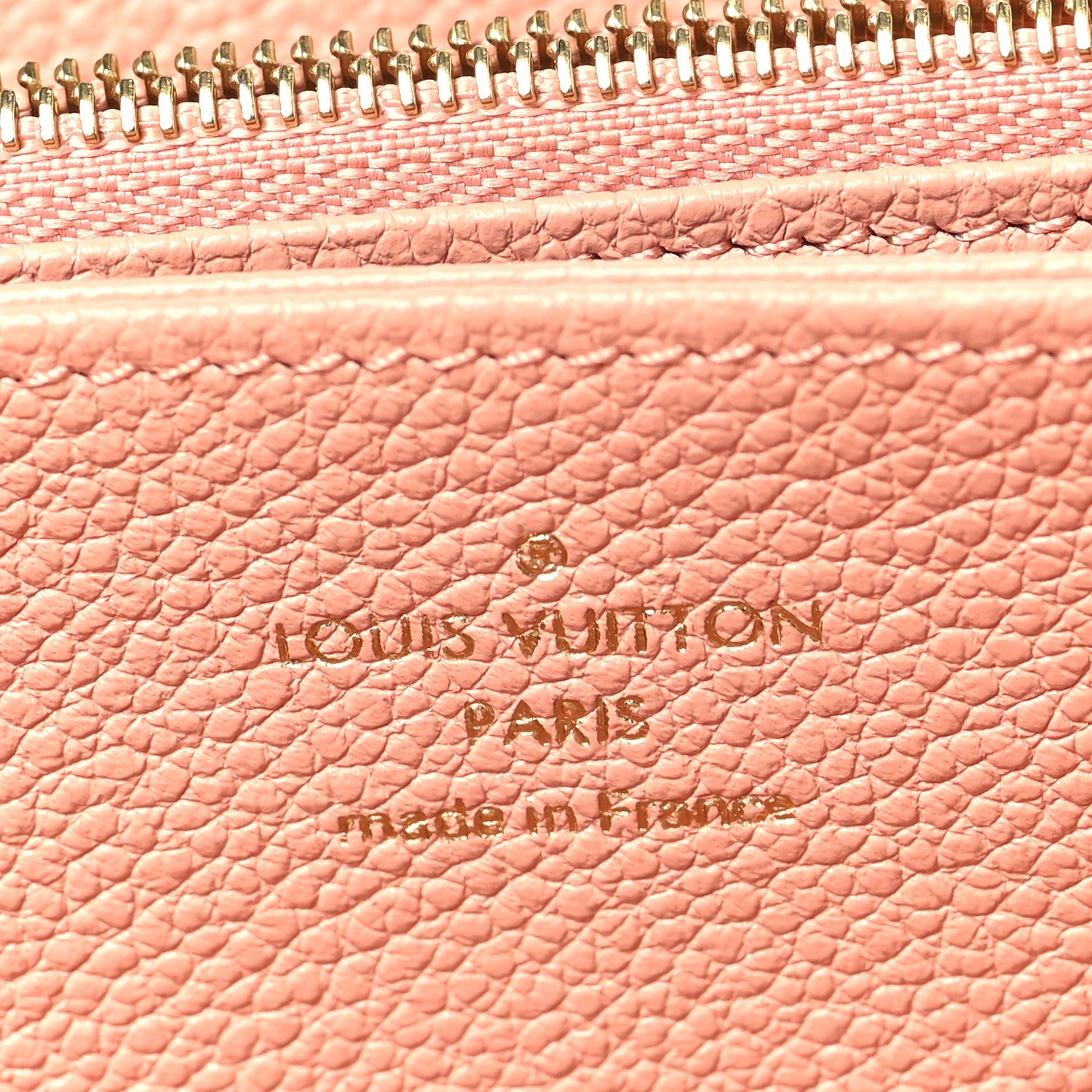 Louis Vuitton Empreinte Monogram Giant Zippy Wallet Rose Trianon Creme