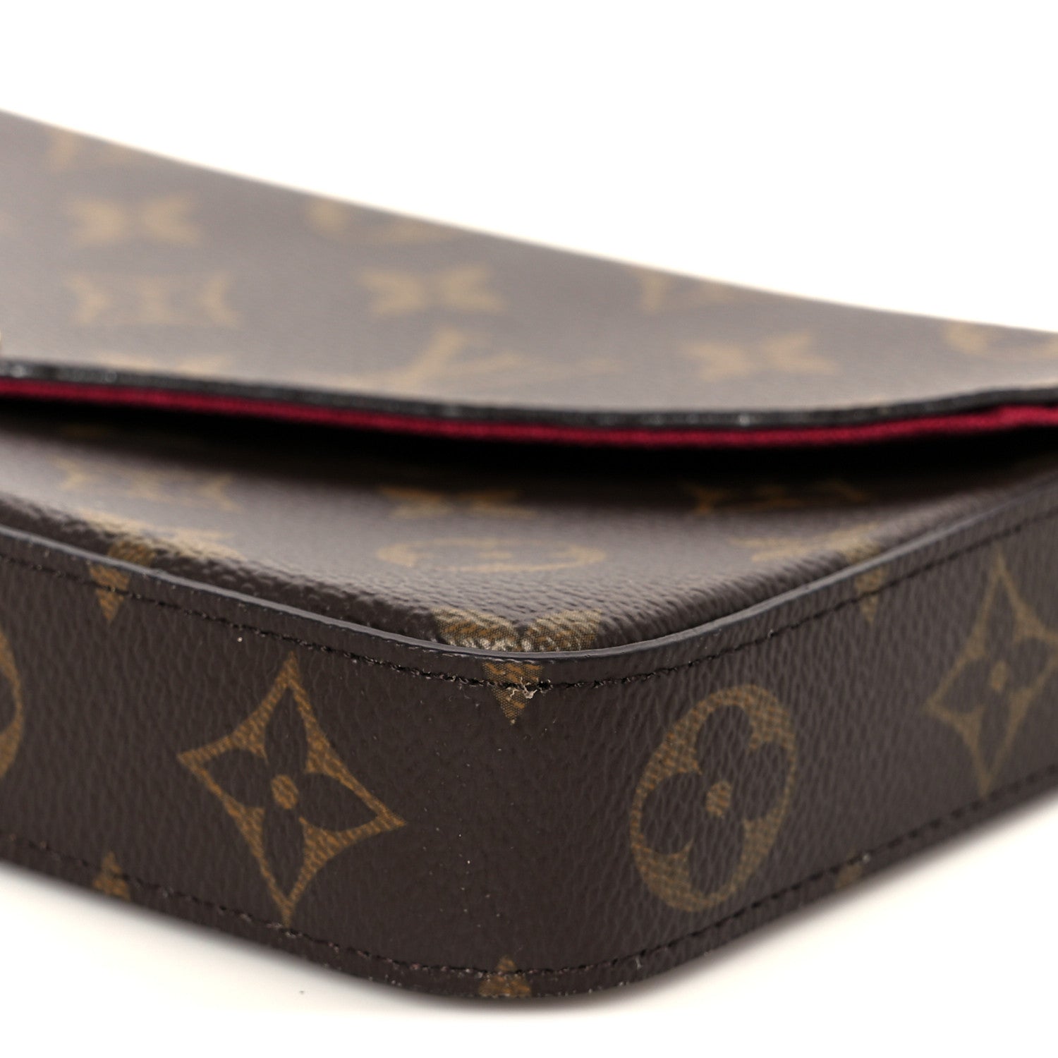 Louis Vuitton Monogram Pochette Felicie Chain Wallet Fuchsia