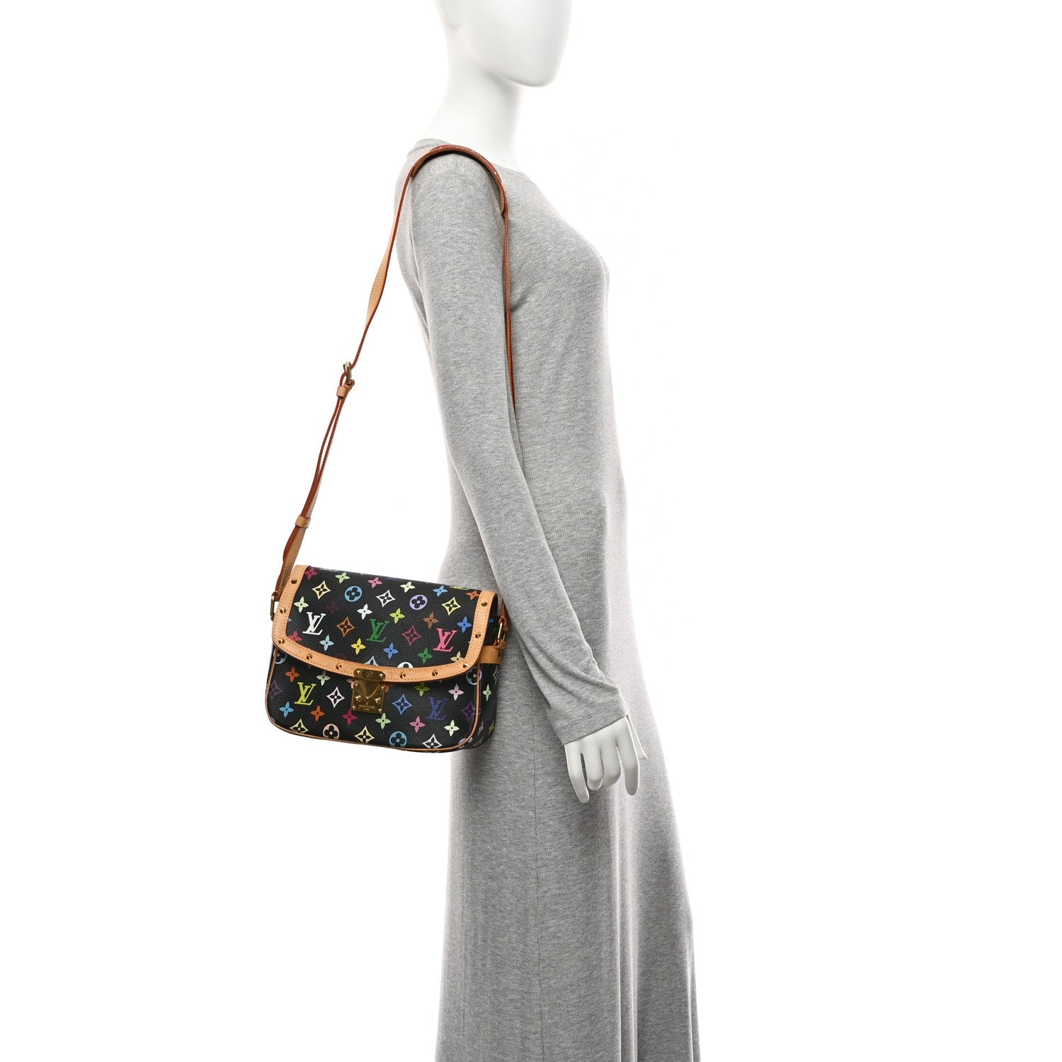 Louis Vuitton Monogram Multicolor Sologne Black