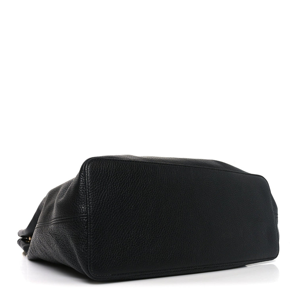 Gucci Pebbled Calfskin Large Soho Hobo Black