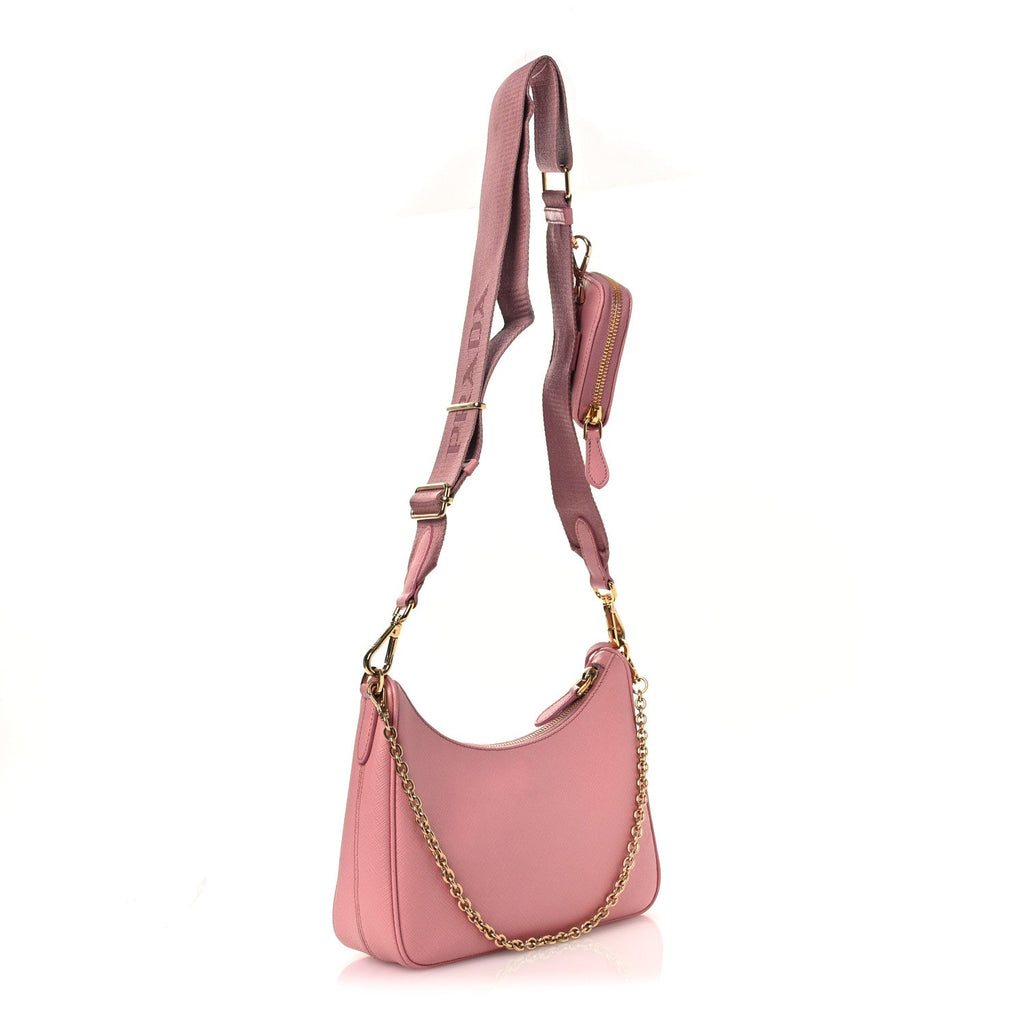 Prada Saffiano Lux Re-Edition 2005 Shoulder Bag Petalo