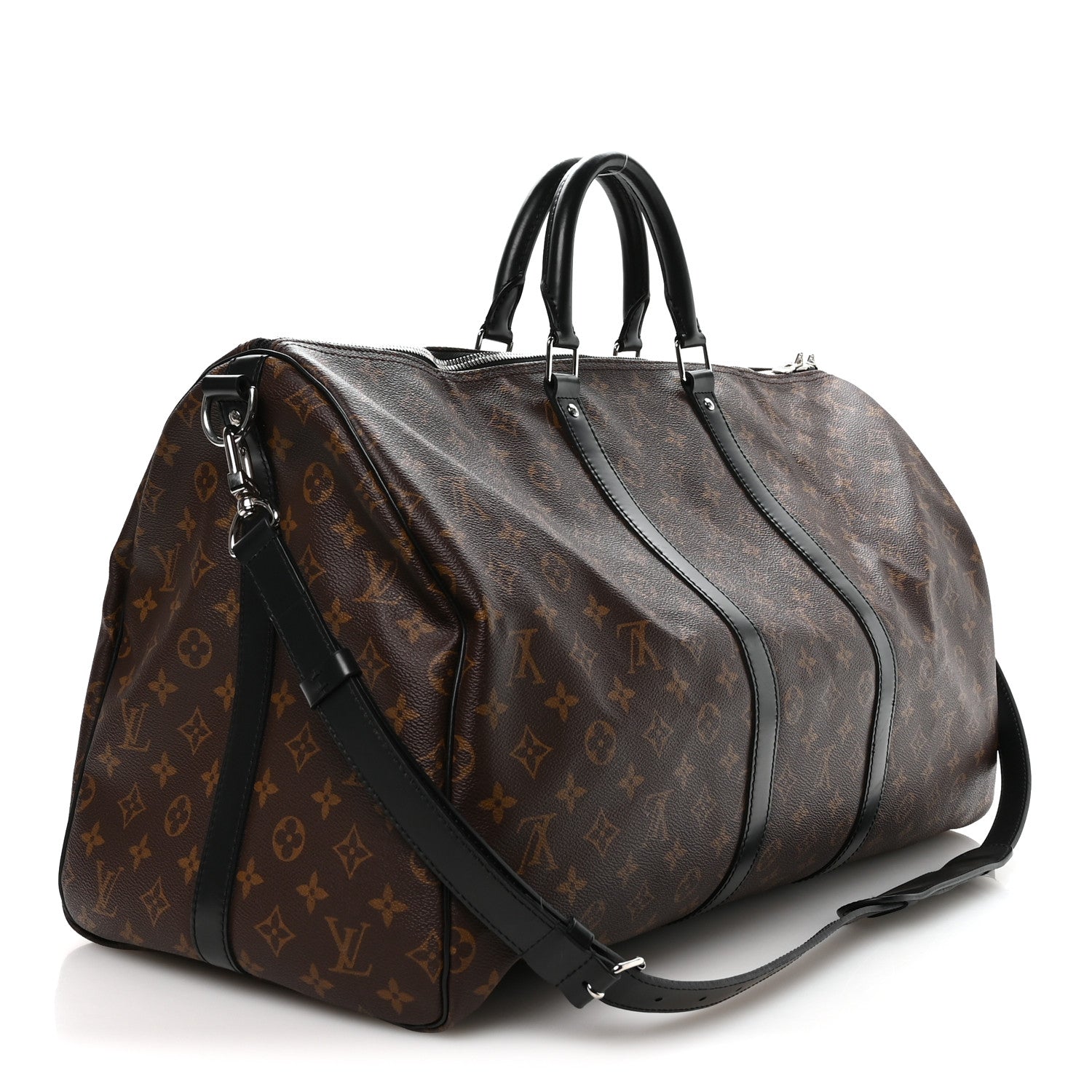 Louis Vuitton Monogram Macassar Keepall Bandouliere 55