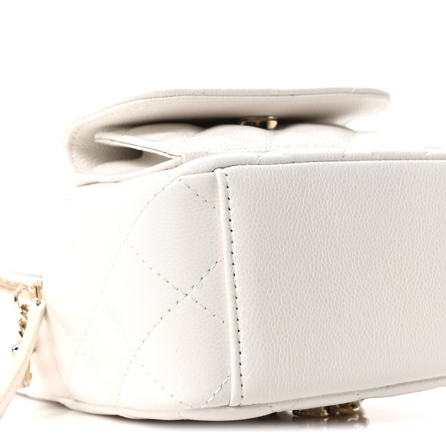 Chanel Caviar Quilted CC Mini Classic Backpack White