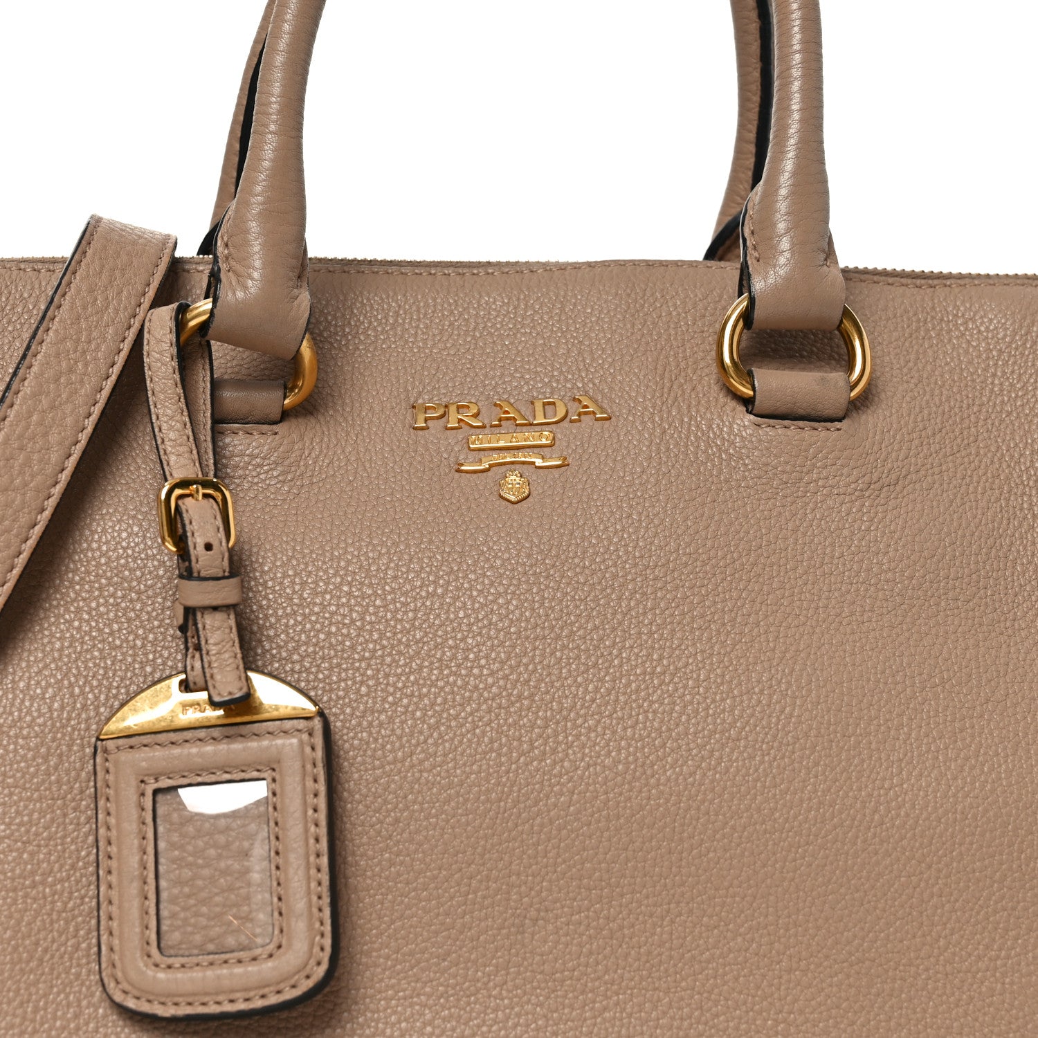 Prada Vitello Phenix Shoulder Bag Cammeo