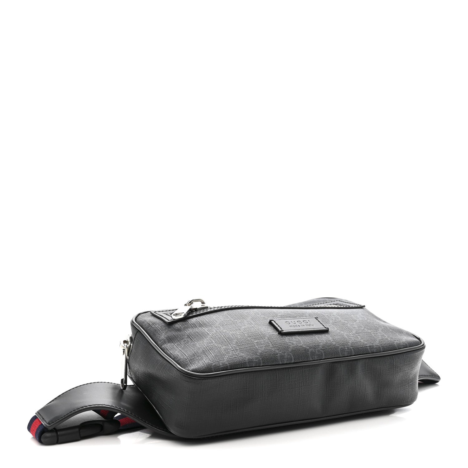 Gucci Soft GG Supreme Monogram Web Belt Bag Black Grey