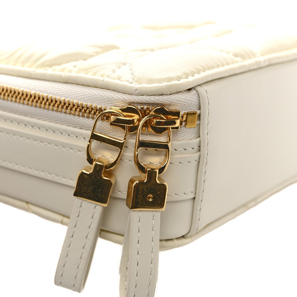 Christian Dior Calfskin Macrocannage Caro Box Bag Latte