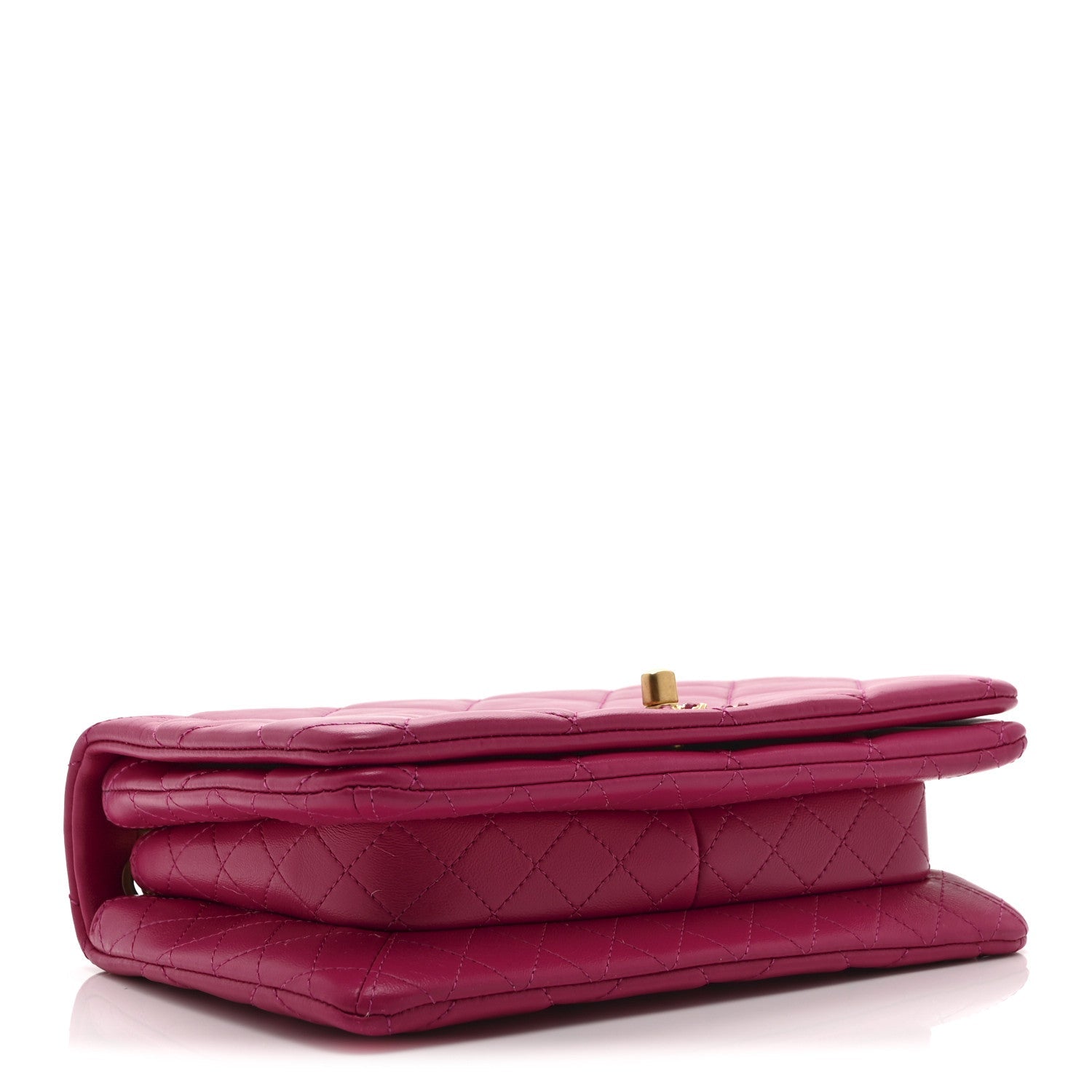 Chanel Lambskin Quilted On And On Small Chain Flap Fuchsia