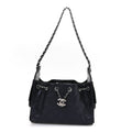 Chanel Metallic Caviar Quilted Mini Chanel 25 Handbag Dark Blue