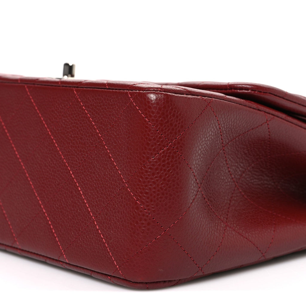 Chanel Caviar Quilted Jumbo Double Flap Burgundy