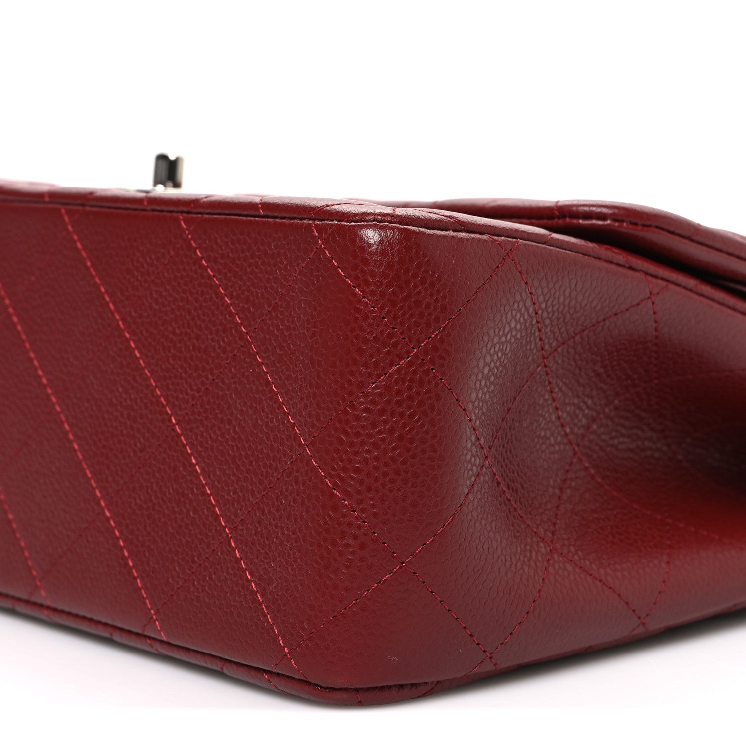 Chanel Caviar Quilted Jumbo Double Flap Burgundy