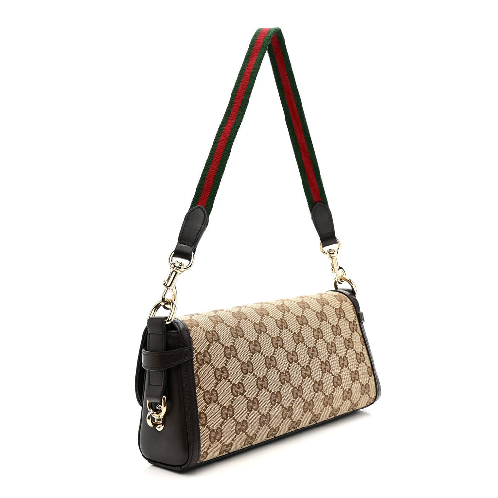 Gucci GG Monogram Small Luce Shoulder Bag Beige Ebony