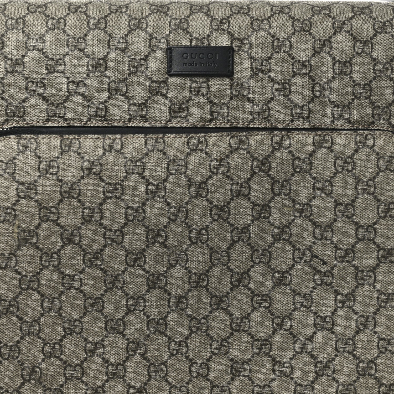 Gucci GG Supreme Monogram Four Wheel Suitcase Black