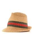 Gucci Abaca Straw Web Fedora Hat S
