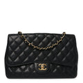 Chanel Caviar Quilted Jumbo Single Flap Black