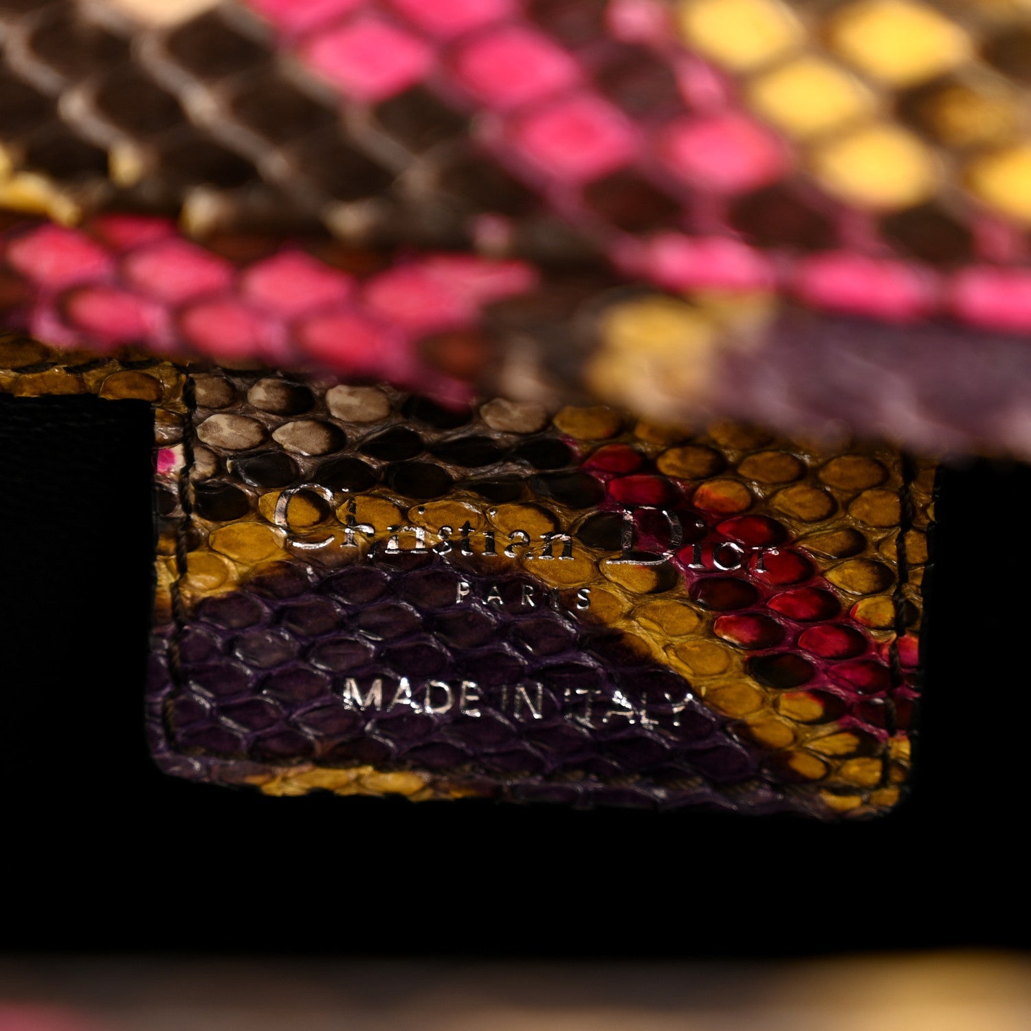 Christian Dior Snakeskin Medium Lady Dior Multicolor