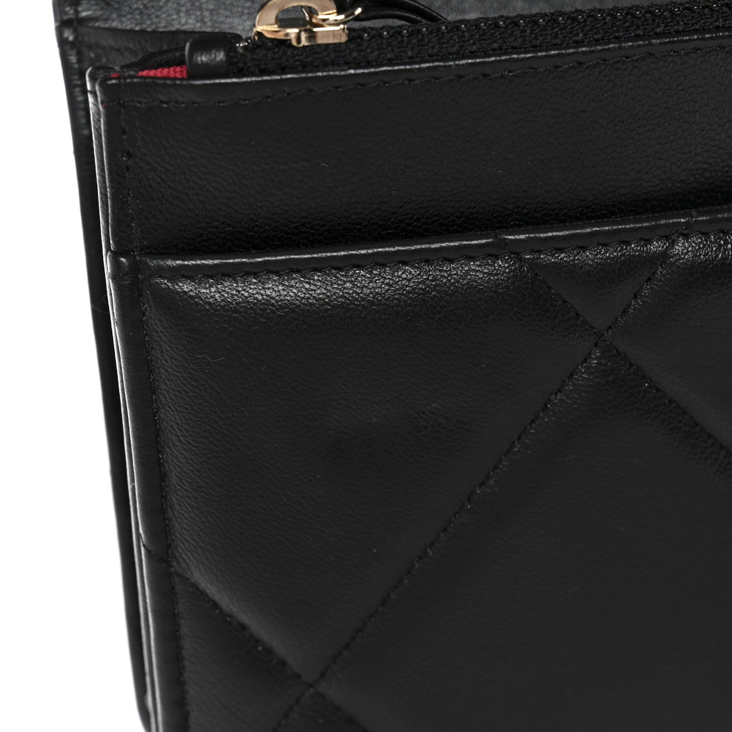 Chanel Lambskin Quilted Chanel 19 Wallet On Chain WOC Black