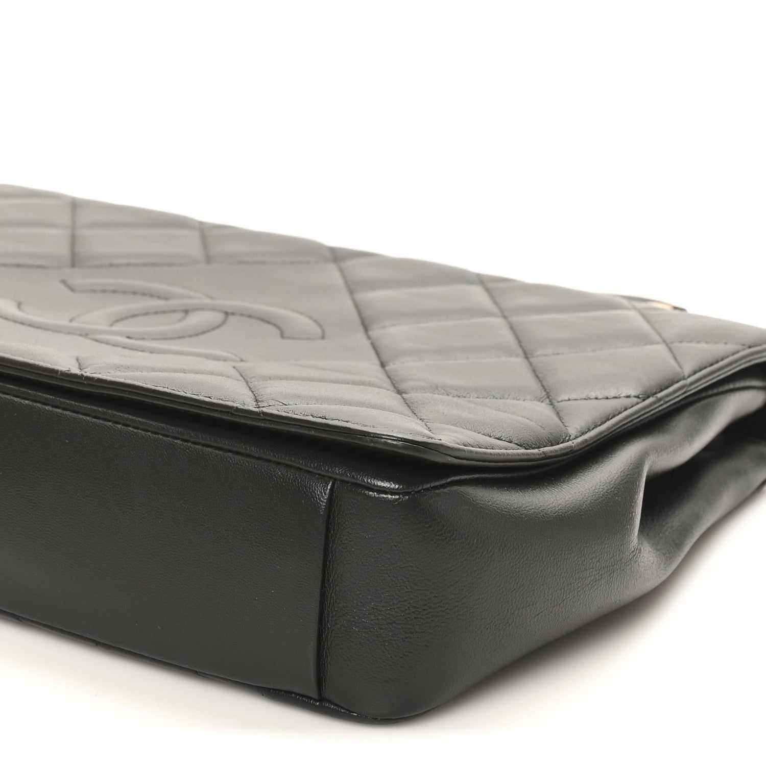 Chanel Lambskin Quilted Large Diamond CC Flap Black