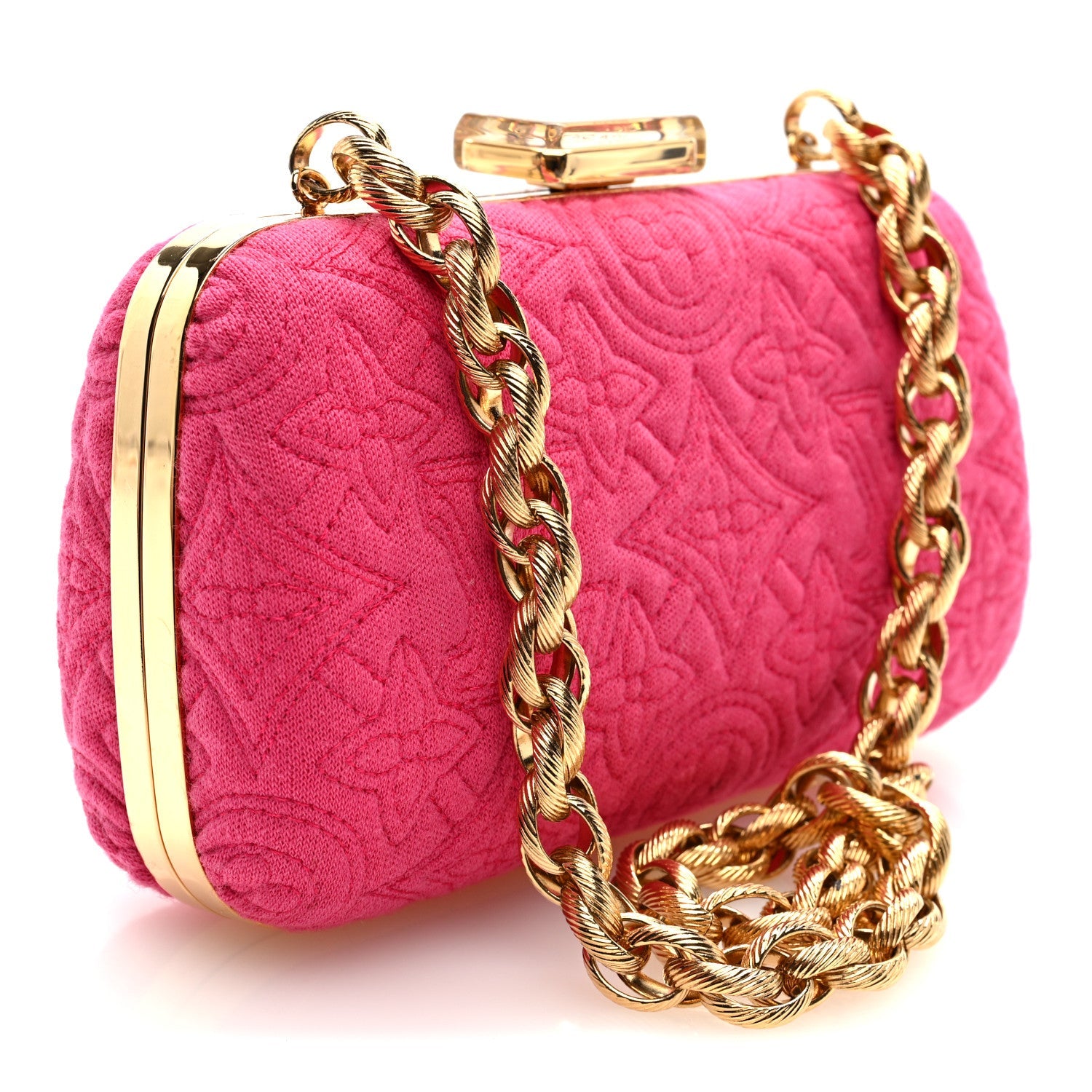 Louis Vuitton Jersey Monogram Motard Minaudiere Clutch Pink
