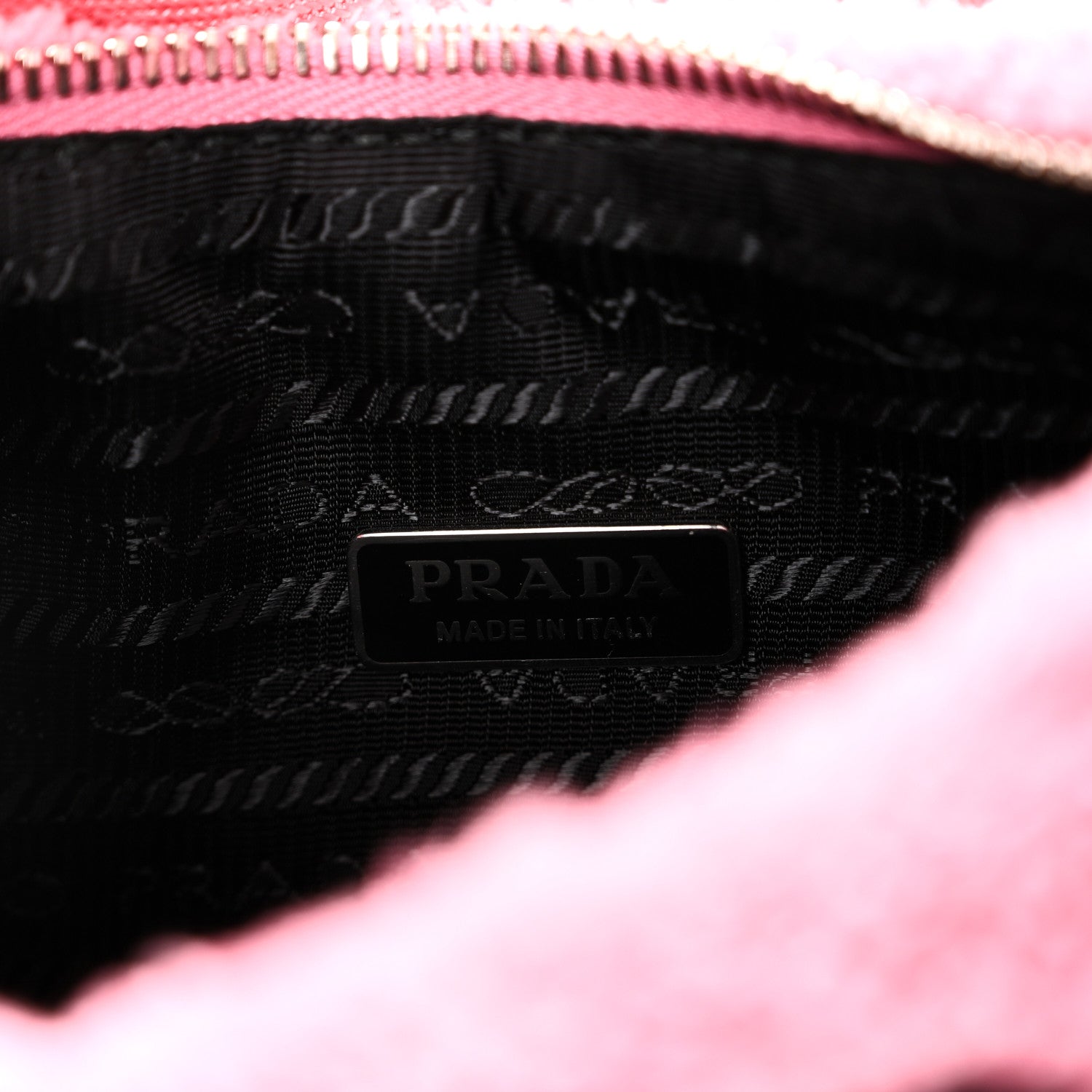 Prada Terry Cloth Mini Re-Edition 2000 Bag Petalo Black