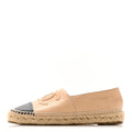 Lambskin CC Espadrilles 36 Beige Black