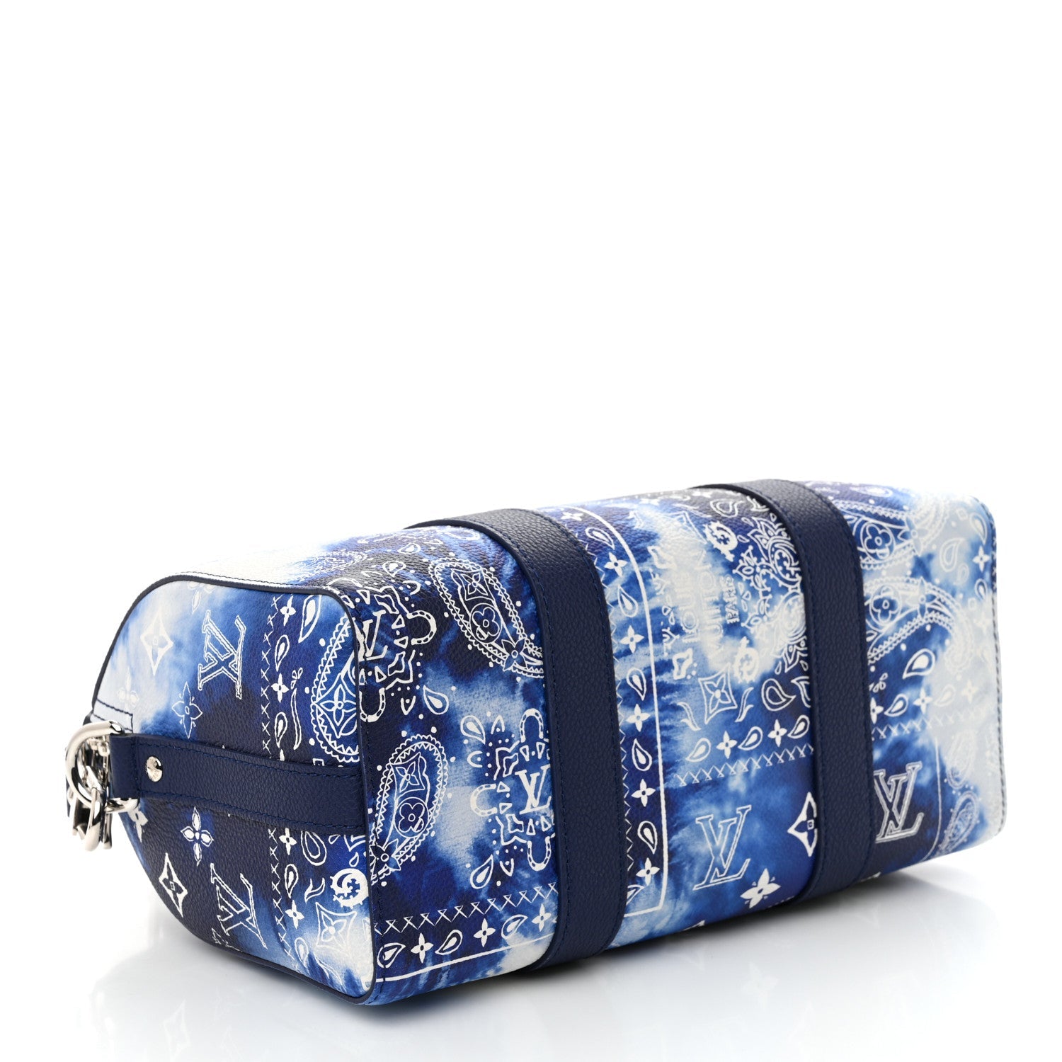 Louis Vuitton Cowhide Monogram Bandana City Keepall Blue