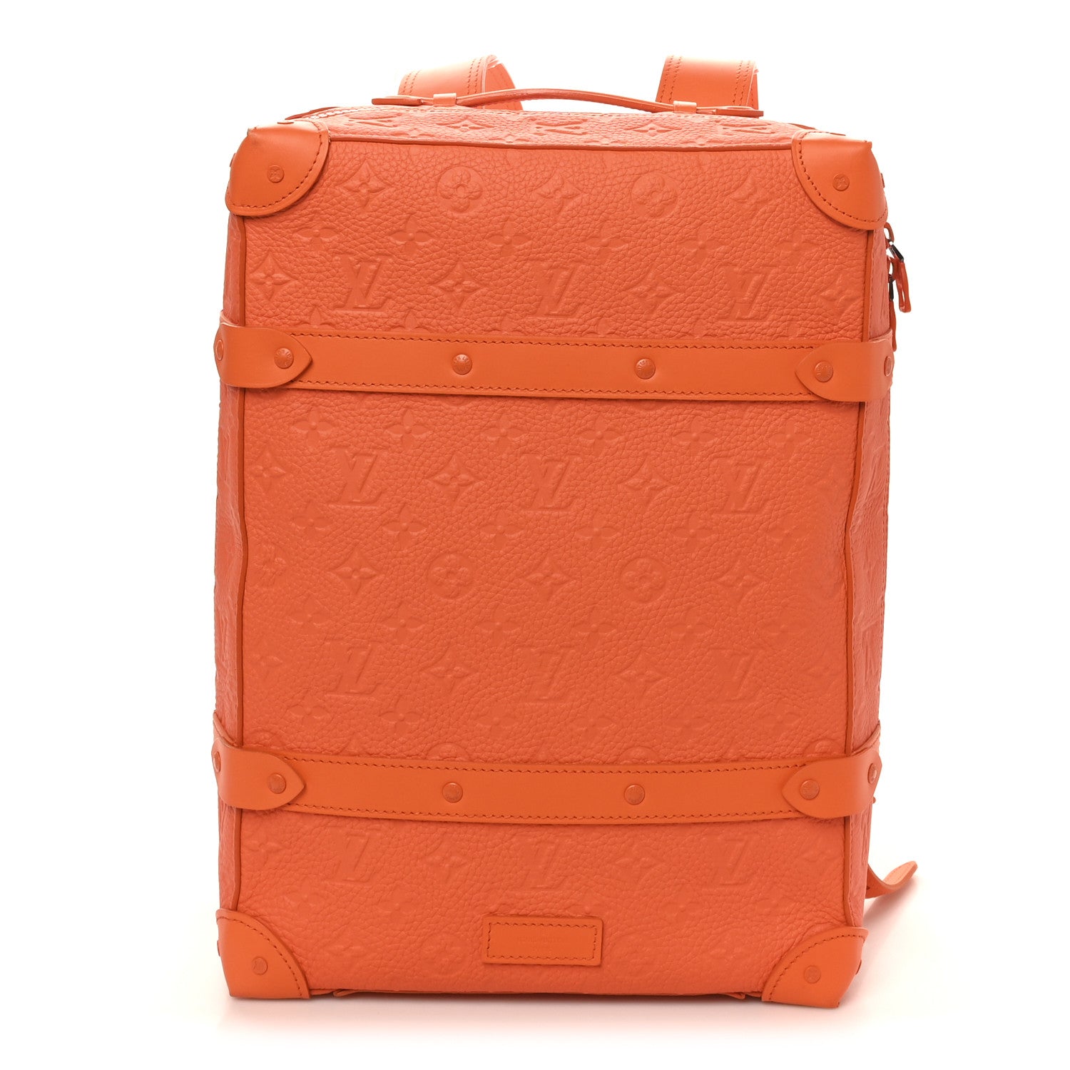 Louis Vuitton Taurillon Empreinte Soft Trunk Backpack PM Orange