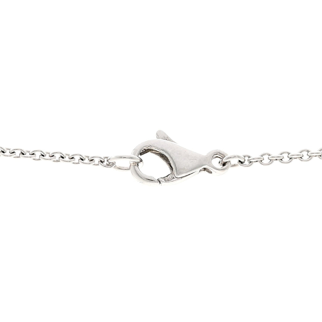 Louis Vuitton 18K White Gold Diamond Small Coeur Heart Pendant Necklace