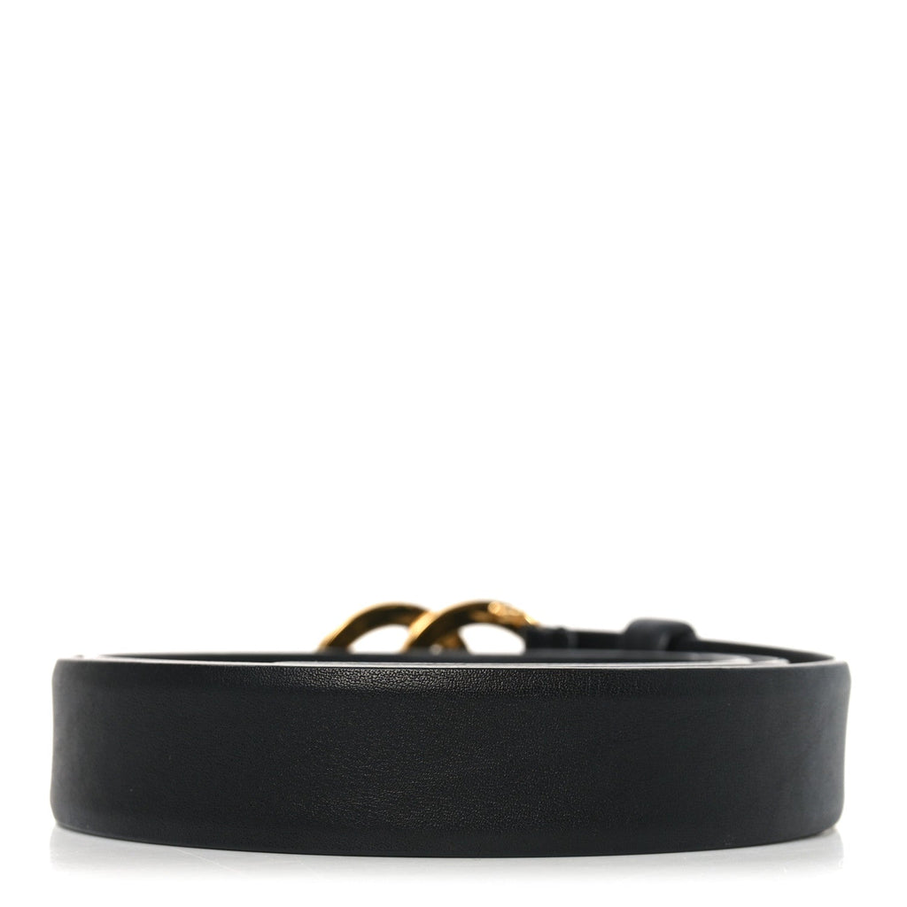 Calfskin Paris Button CC Belt 75 30 Black