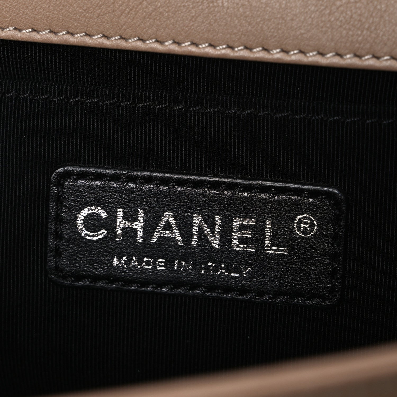 Chanel Lambskin Quilted Medium Boy Flap Beige
