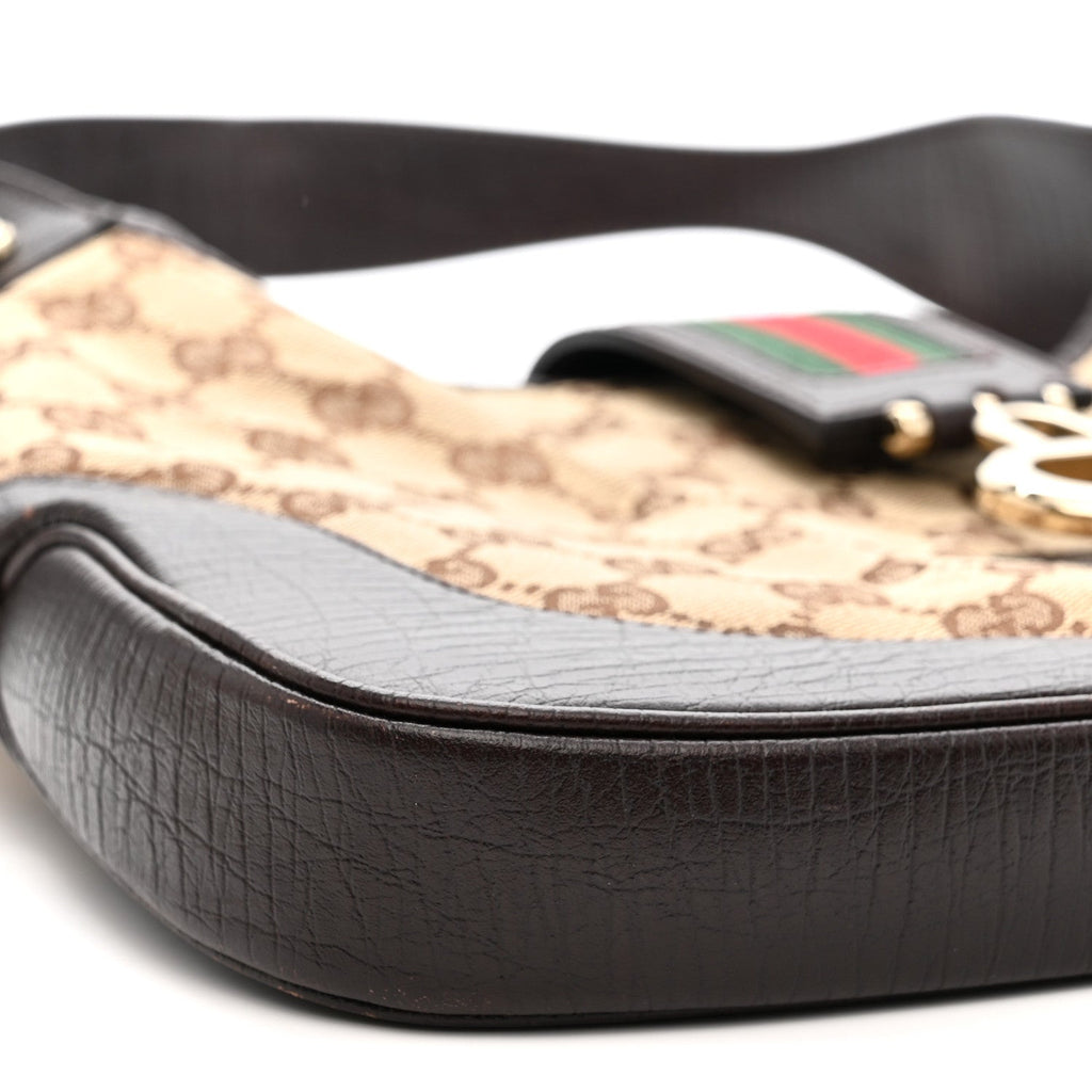 Gucci Monogram Calfskin Junco Small Hobo