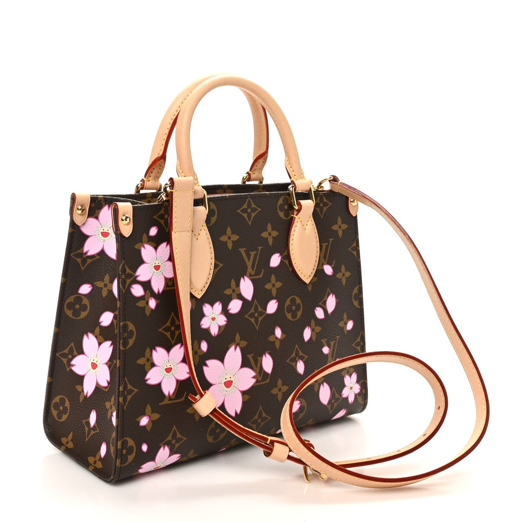 Louis Vuitton LV X TM Monogram Cherry Blossom Onthego PM Sakura Brown
