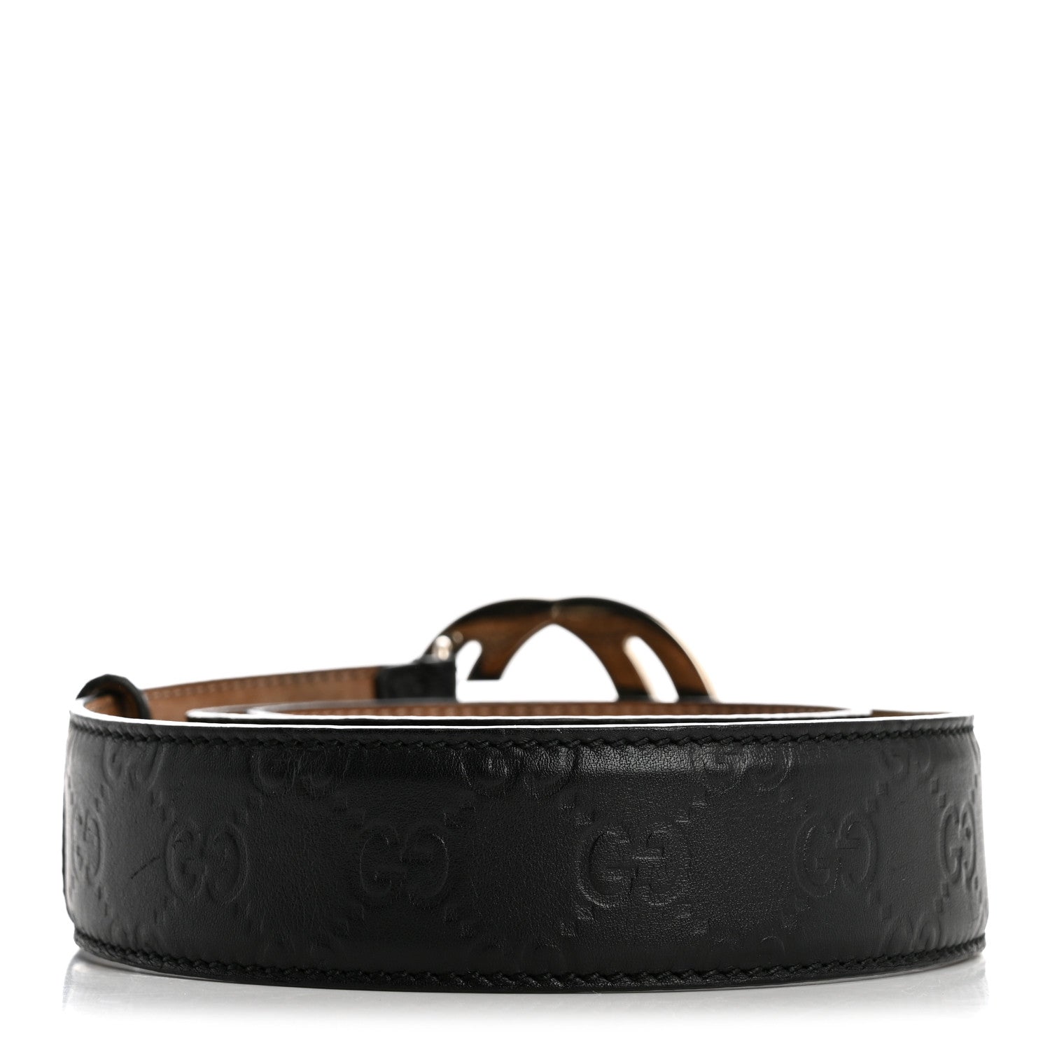 Gucci Guccissima Interlocking G Belt 85 34 Black