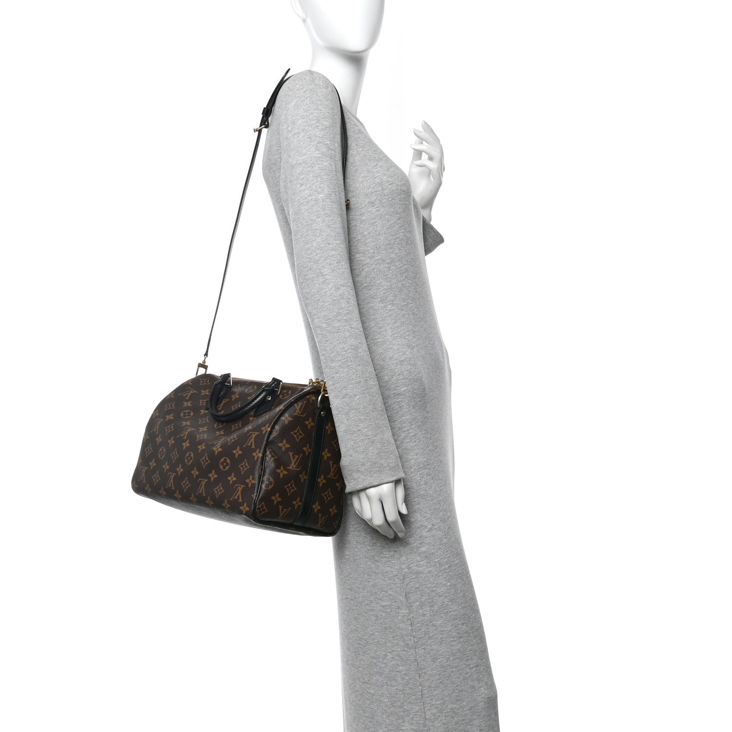 Louis Vuitton Monogram My World Tour Speedy Bandouliere 30 Black