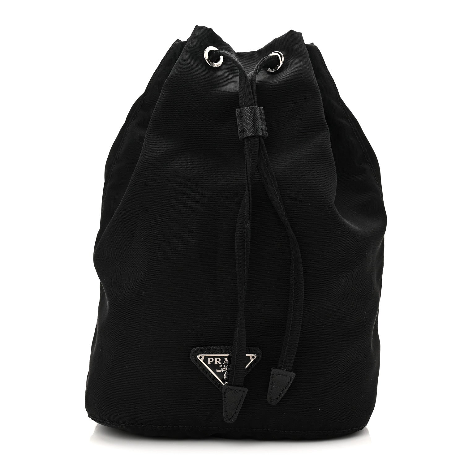 Prada Nylon Vela Drawstring Pouch Black