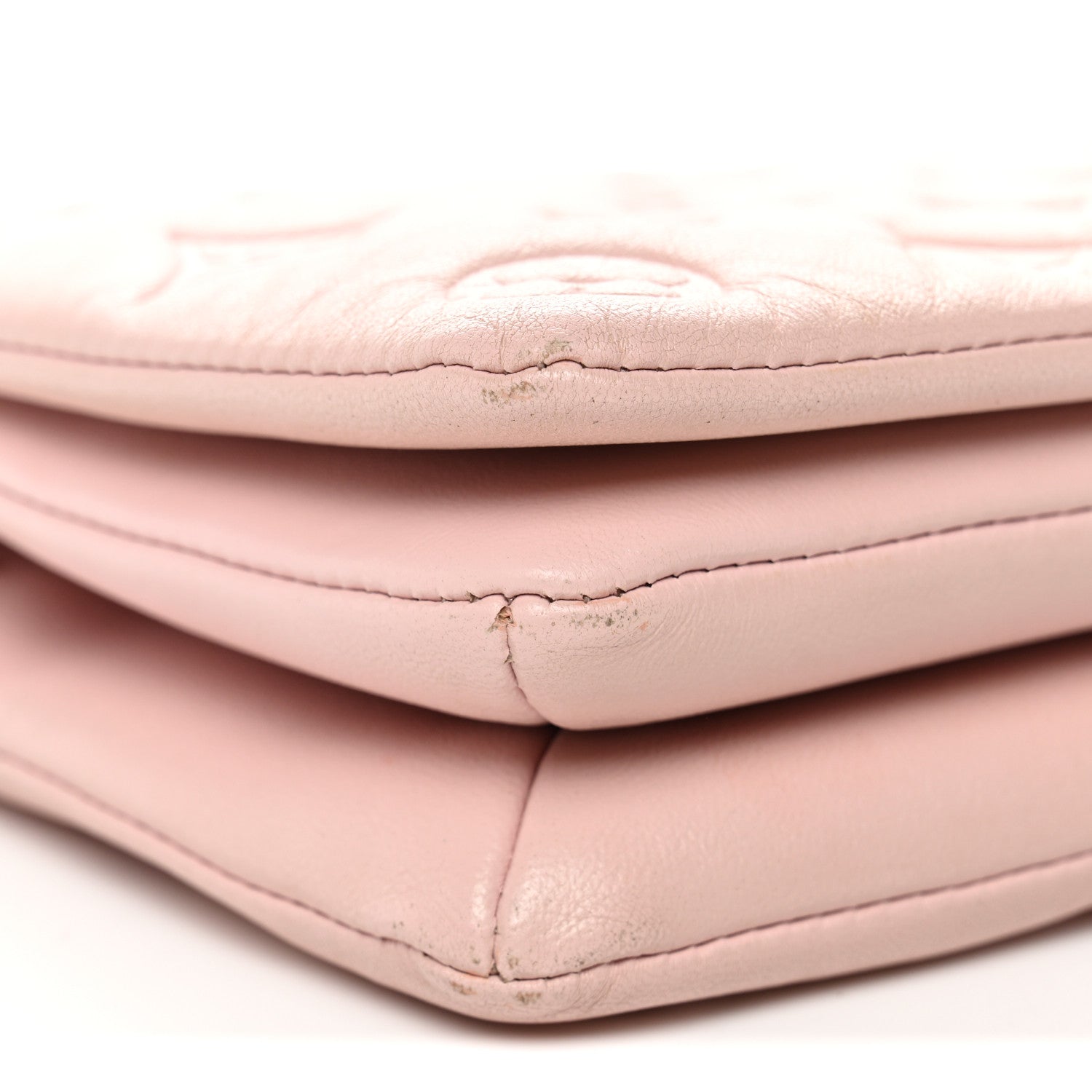 Louis Vuitton Lambskin Embossed Monogram Pochette Coussin Rose
