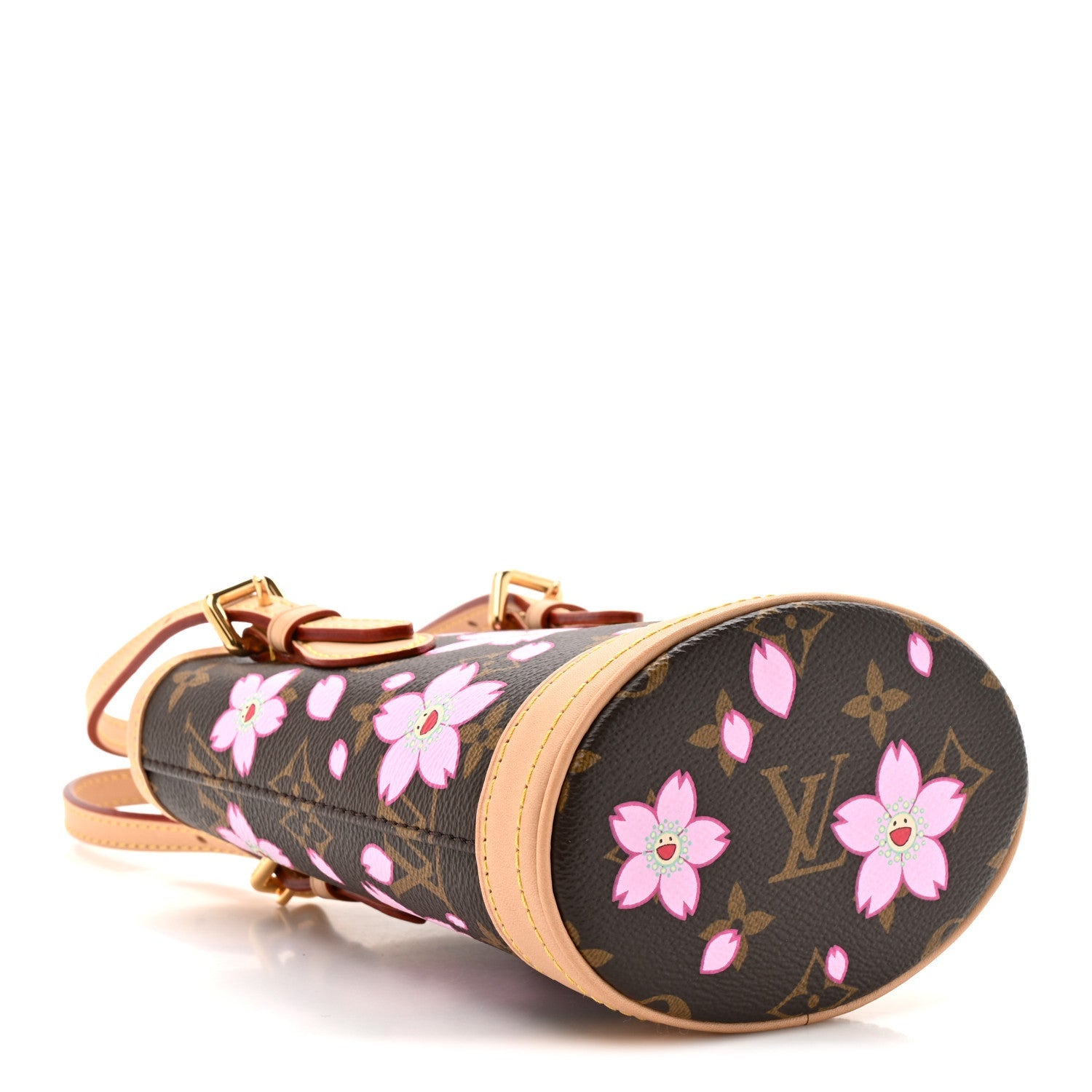 Louis Vuitton LV X TM Monogram Cherry Blossom Nano Bucket Sakura Brown