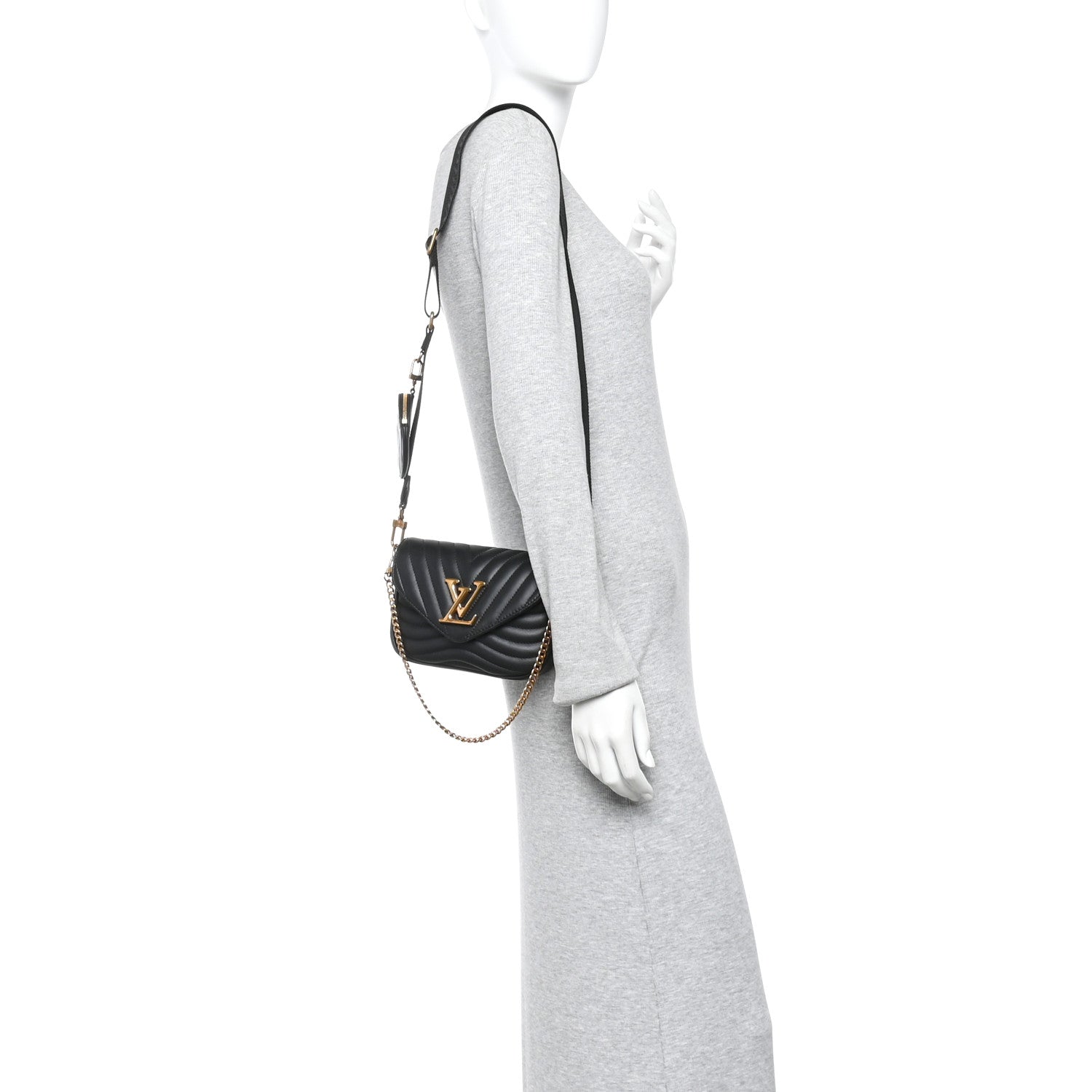 Louis Vuitton Calfskin New Wave Multi Pochette Black