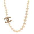Pearl CC 100th Anniversary Necklace Light Gold