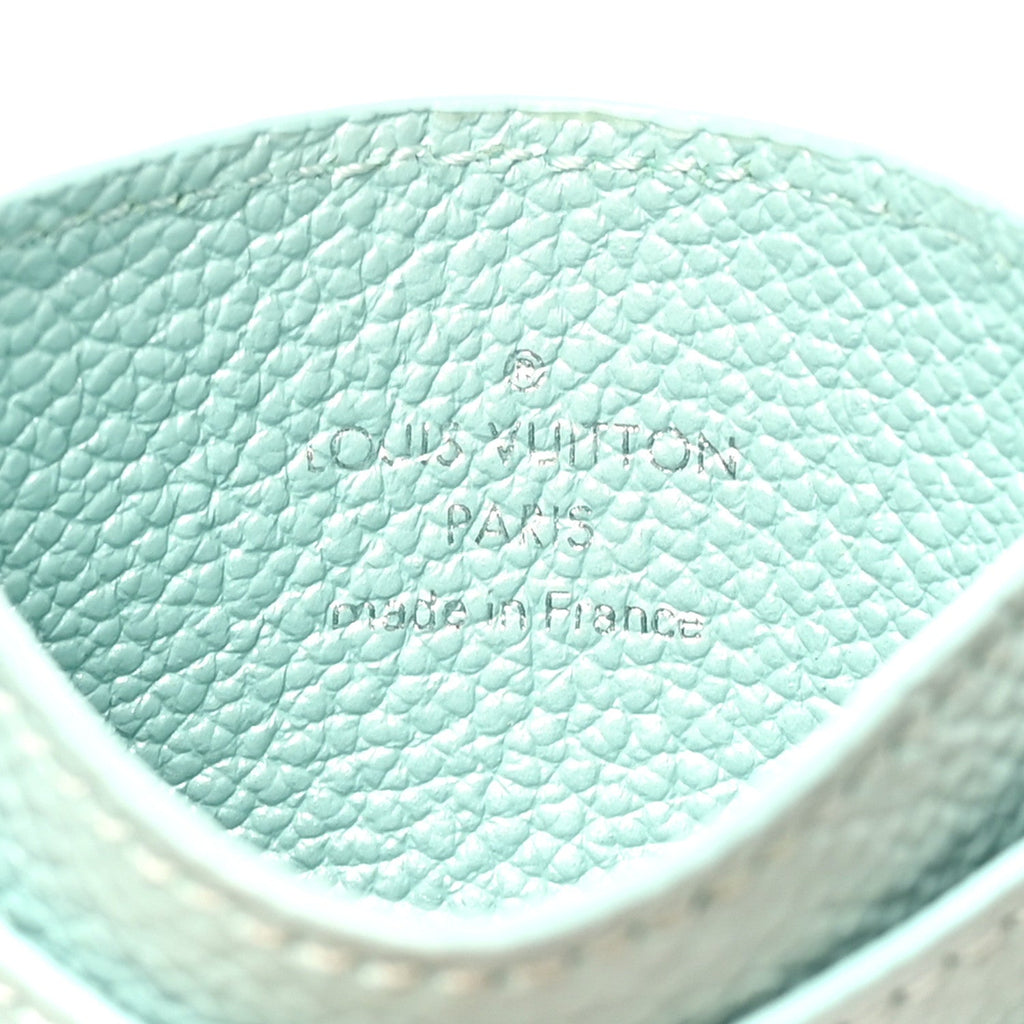 Louis Vuitton Empreinte Monogram LV Charms Card Holder Pearly Lagoon Turquoise