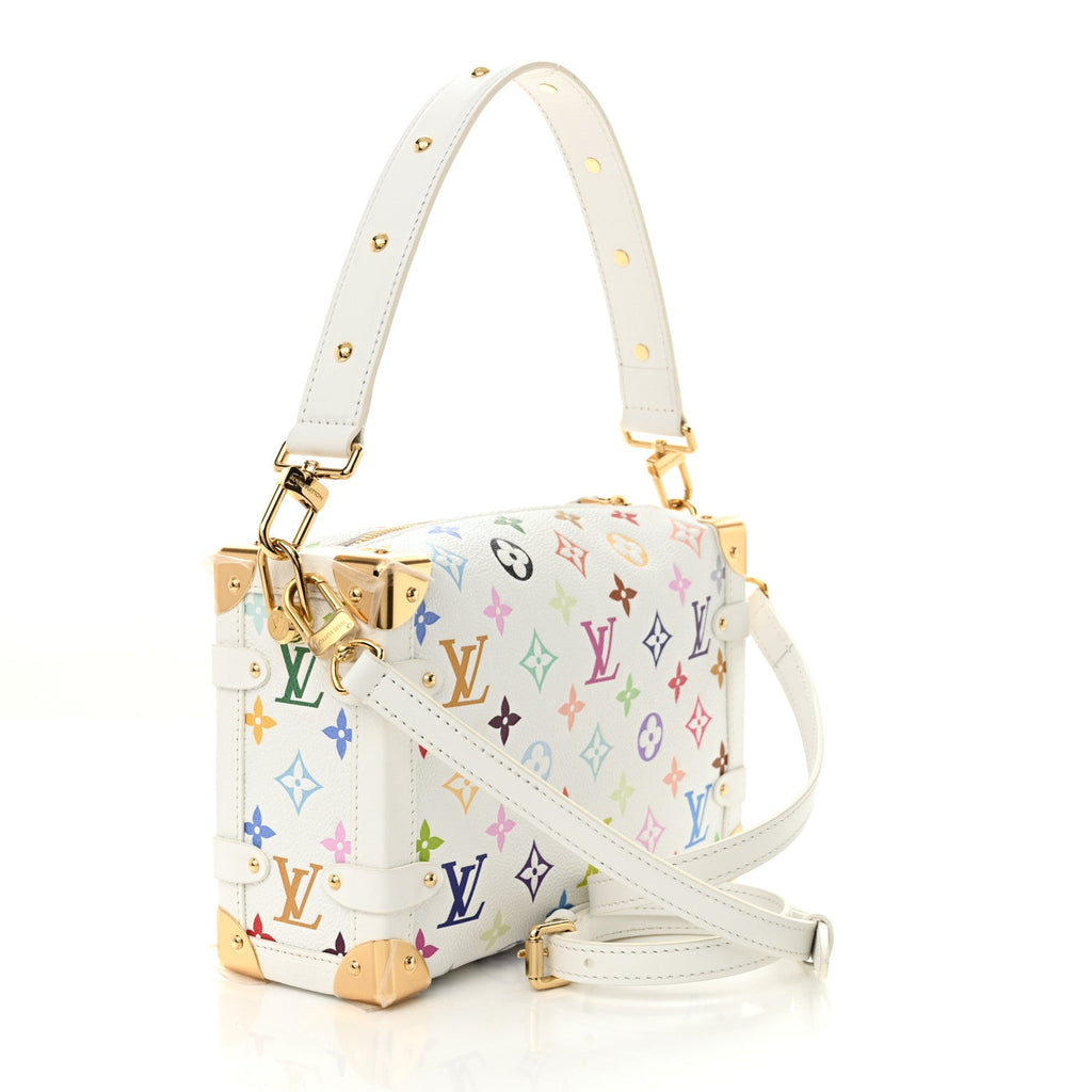 Louis Vuitton LV x TM Cowhide Monogram Multicolor Side Trunk MM White