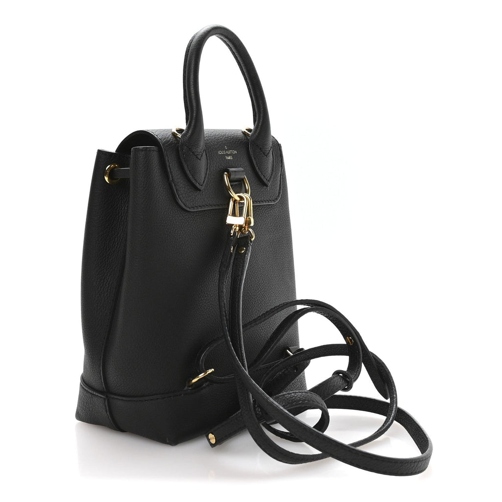 Louis Vuitton Calfskin Lockme Mini Backpack Black