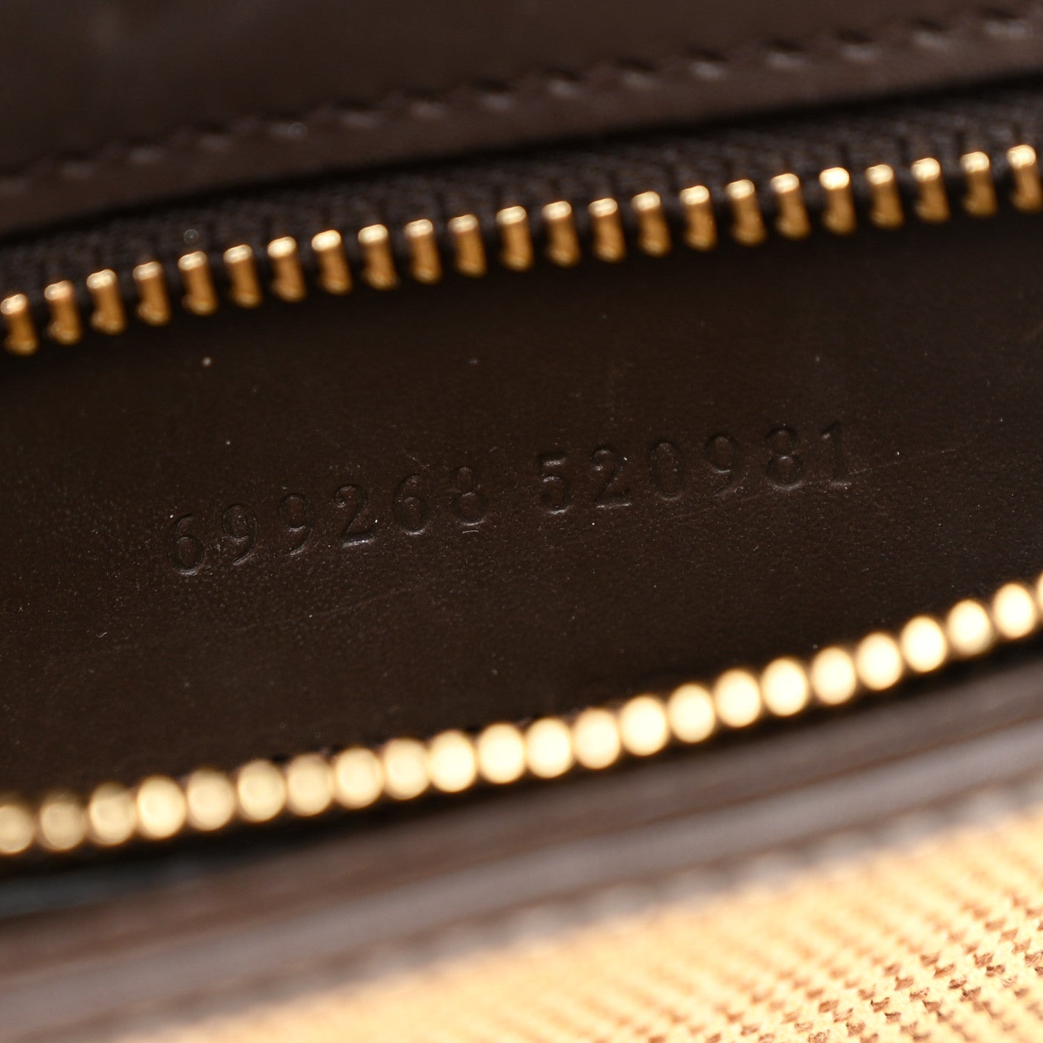Gucci Canvas Dollar Calfskin Blondie Chain Shoulder Flap Bag Brown