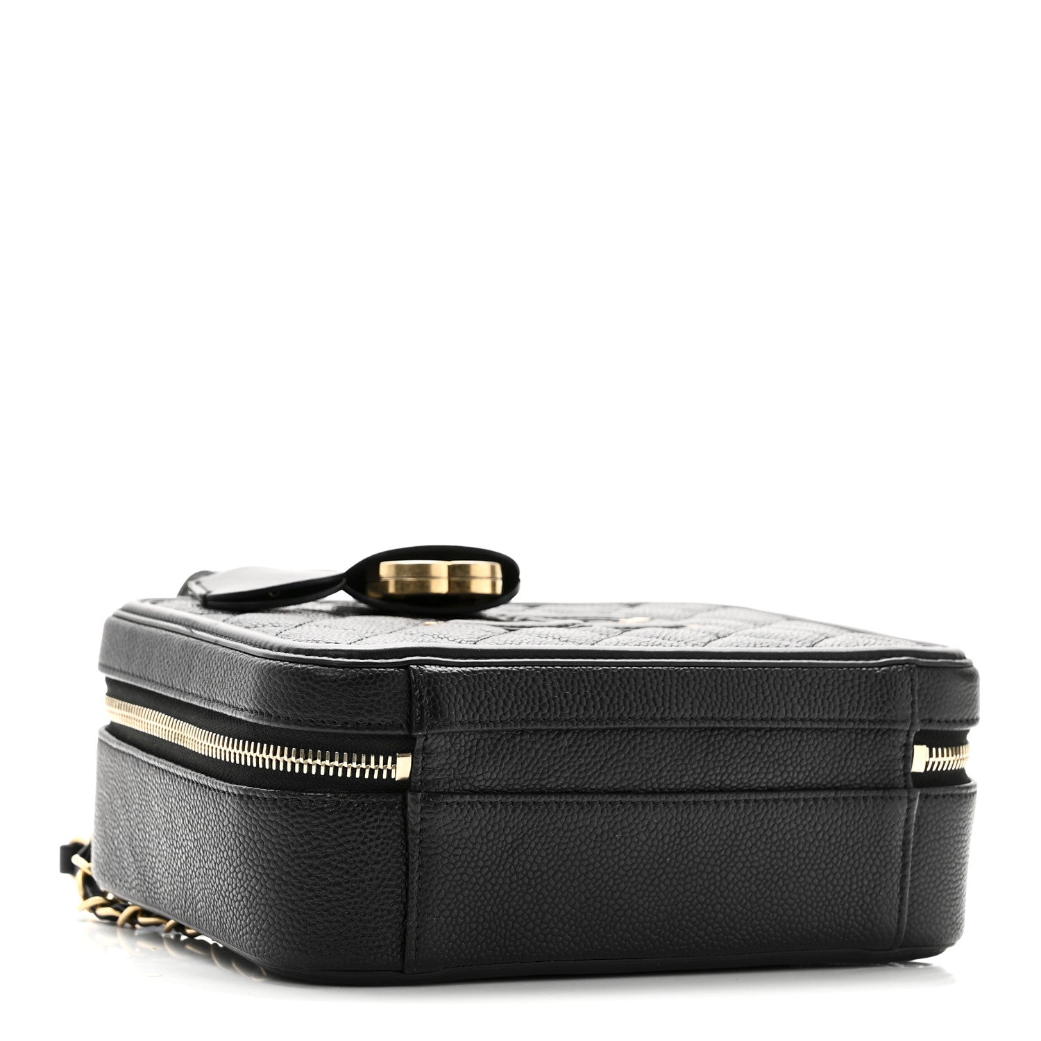 Chanel Caviar Quilted Medium CC Filigree Vanity Case Black