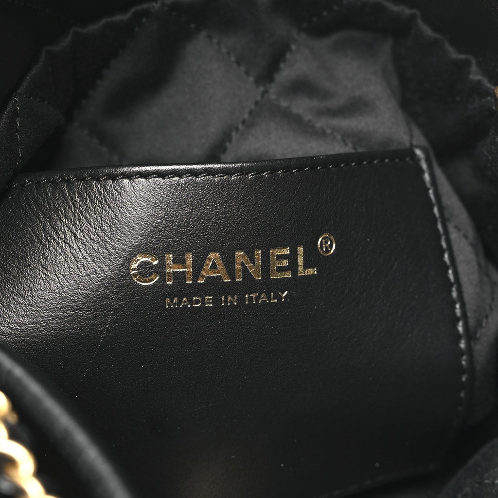 Chanel Shiny Calfskin Quilted Mini Chanel 22 Black