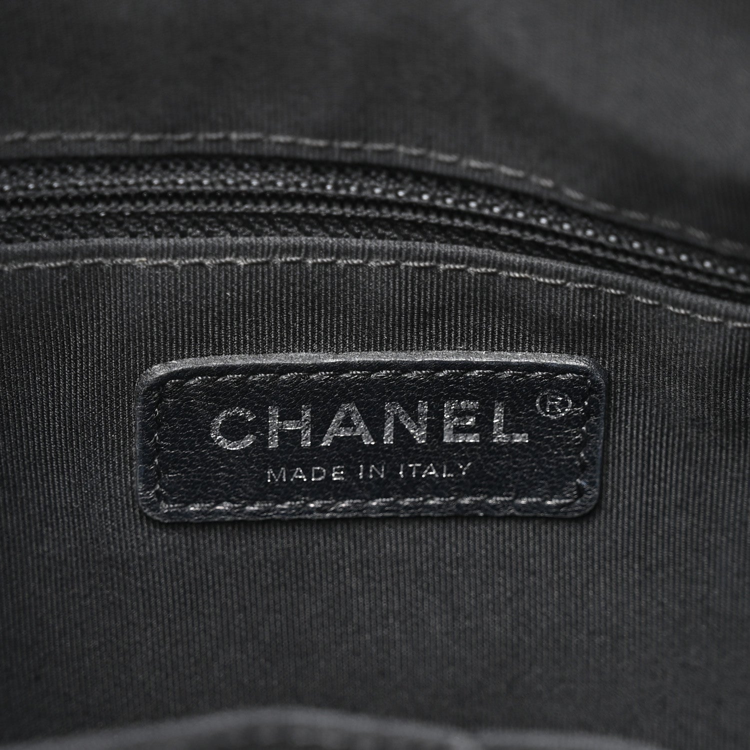 Chanel Calfskin Wool Embroidered Paris Hamburg Medium Gabrielle Hobo Dark Navy Blue